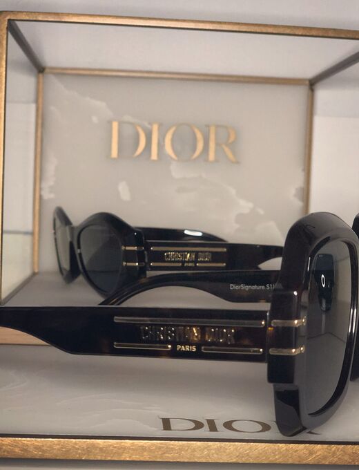 Dior sunglasses on display